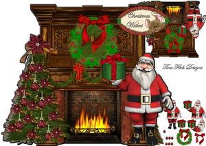 Christmas Fireplace Mini Kit