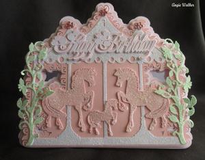 Happy Birthday Carousel Card Scanncut
