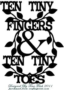 Paper Magic Frame Ten Tiny Fingers