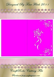 Fancy Flower Cut Out Card
