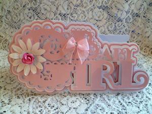 Scalloped Baby Girl Layered Card