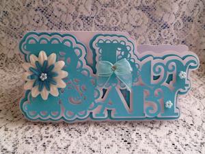Scalloped Layered Baby Boy Card
