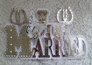 Scalloped Just Married Layered Topper