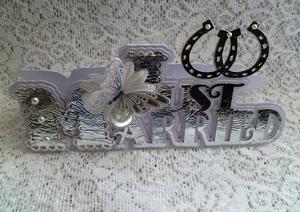 Scalloped Layered Just Married Card