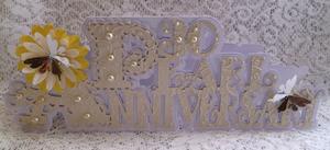 Scalloped Layered Pearl Anniversary Card