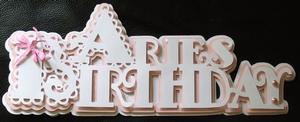 Scalloped Layered Aries Birthday Card