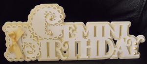 Scalloped Layered Gemini Birthday Card