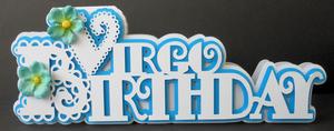 Scalloped Layered Virgo Birthday Card
