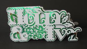 Scalloped Layered Holly & Ivy Card