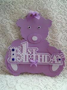 Scalloped Layered 1st Birthday Teddy