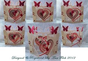 Scalloped Heart Overlap Door Card