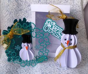 3D Snowman Box & Card Set