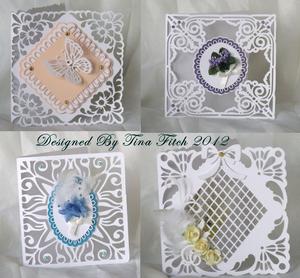 Set of 4 Intricate Patterned Layered Cards