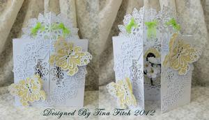 Round Rose Door Card & Butterflies
