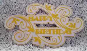 Swirly Happy Birthday Topper
