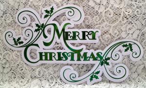 Swirly Layered Merry Christmas Topper