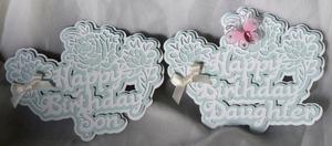 Birthday Layered Son & Daughter Floral Toppers - /c