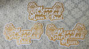 Christmas Mum & Dad Floral Toppers