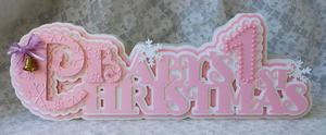 Scalloped Layered Baby's 1st Christmas Card