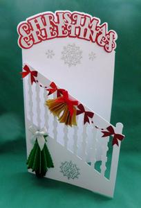 Christmas Decorated Stairs Card