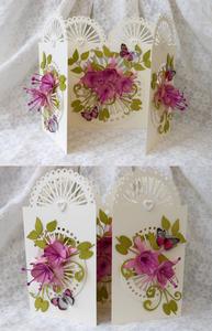 3D Fuschia Door Card