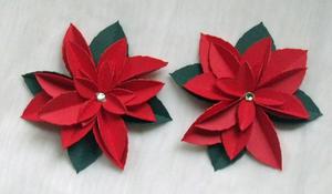 3D Poinsettia Flowers