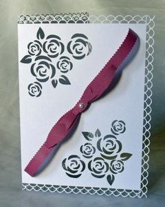 Paper Bow Rose Card