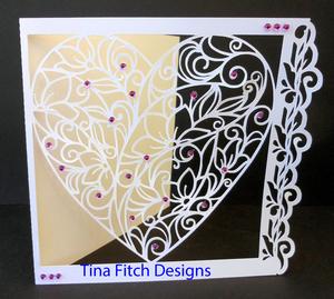 Heart Intricate Cut Out Card