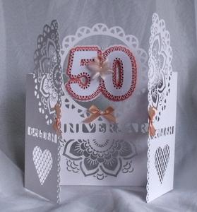 50th Birthday/anniversary Round Door Card