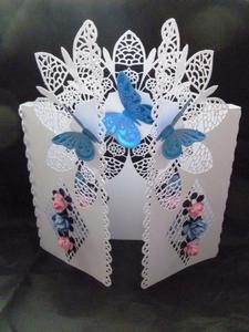 Flower Lattice Door Card - Cameo