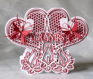 Mr & Mrs Heart Card