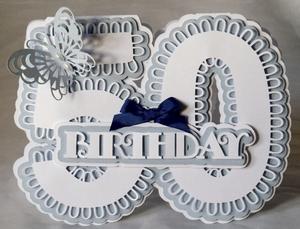 Stand Alone Scalloped Number 50 Birthday