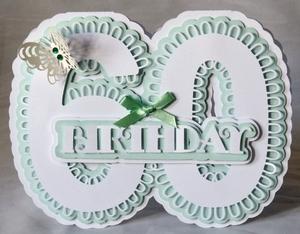 Stand Alone Scalloped Number 60 Birthday