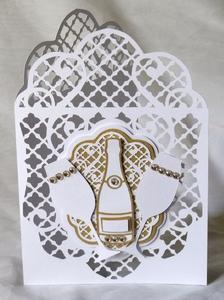 Fancy Bottle & Glasses Card