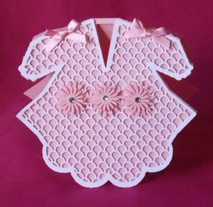 New Baby Lattice Dress Card
