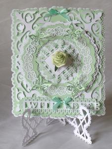 Rose Layered Stand Card
