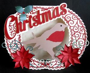 Filigree Robin Layered Card