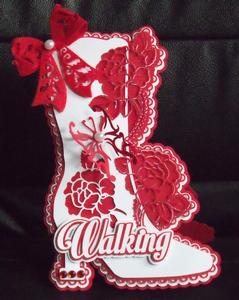 Flourished Patterned Boot Card