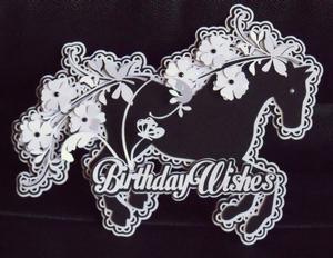 Birthday Wishes Floral Horse Topper