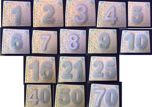 Scalloped Numbers 1 to 10 - Only