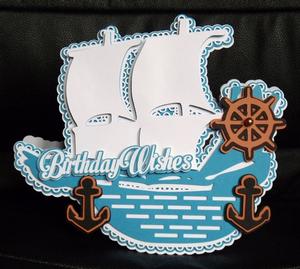Birthday Layered Ship Card