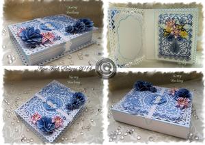 Floral Folded Faux Book Card