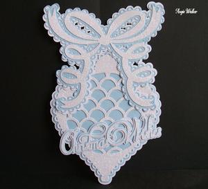 Scalloped Layered Fancy Bauble Topper Only