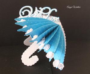 Layered Floral Umbrella Card