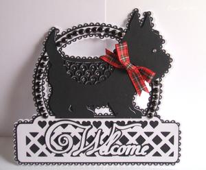 Welcome Scottie Dog Topper