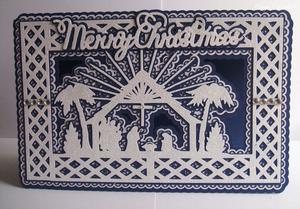 Scalloped Layered Nativity Card