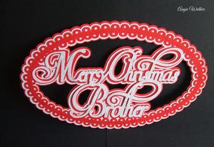 Merry Christmas Brother Topper Only
