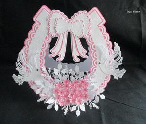 Wedding Floral Horseshoe Card Only