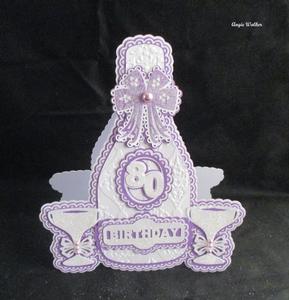 80th Birthday Bottle Card