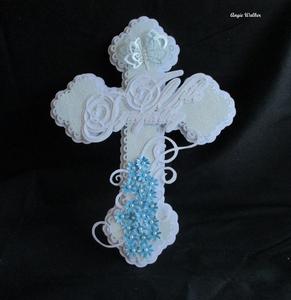 Scalloped Floral Cross Card